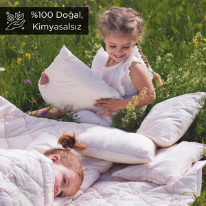 Yün Çocuk Uyku Seti | Çocuk Yastık - Çocuk Ped - Çocuk Yorgan