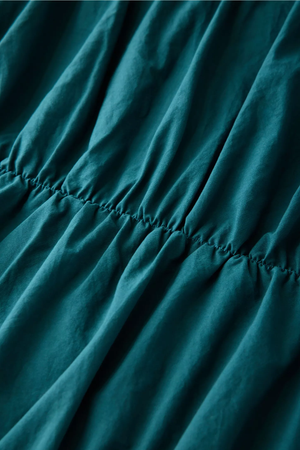 Petrol Yeşili %100 Organik Pamuk Bürümcük Nevresim Takımı - Yün Evim® Natural Serisi