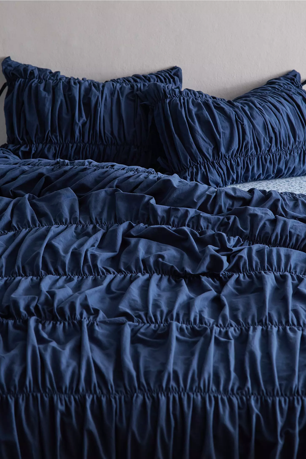 Lacivert %100 Organik Pamuk Bürümcük Nevresim Takımı - Yün Evim® Natural Serisi