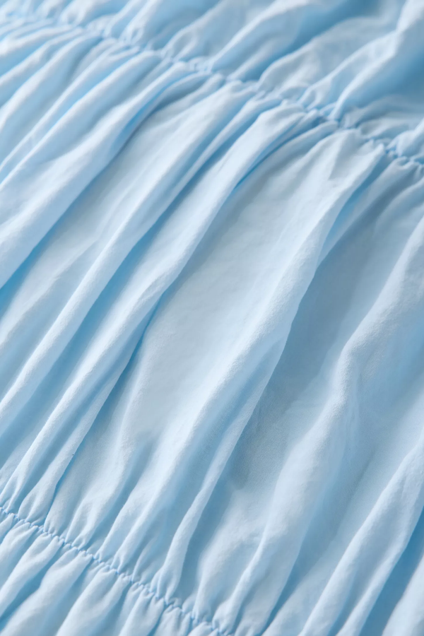 Bebek Mavisi %100 Organik Pamuk Bürümcük Nevresim Takımı - Yün Evim® Natural Serisi