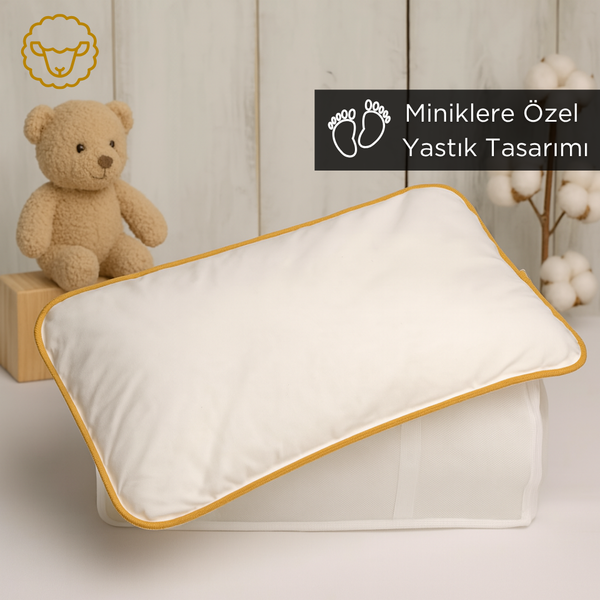 Yün Çocuk Uyku Seti | Çocuk Yastık - Çocuk Ped - Çocuk Yorgan