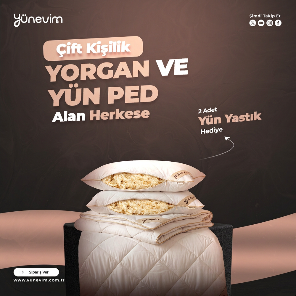 Çift Kişilik Yatak Seti İndirimi (+2 Adet Yastık Hediye)