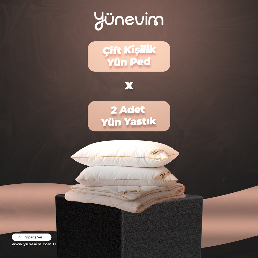 Yaz Seti | 1 Adet Çift Kişilik Yatak Pedi + 2 Adet Yastık
